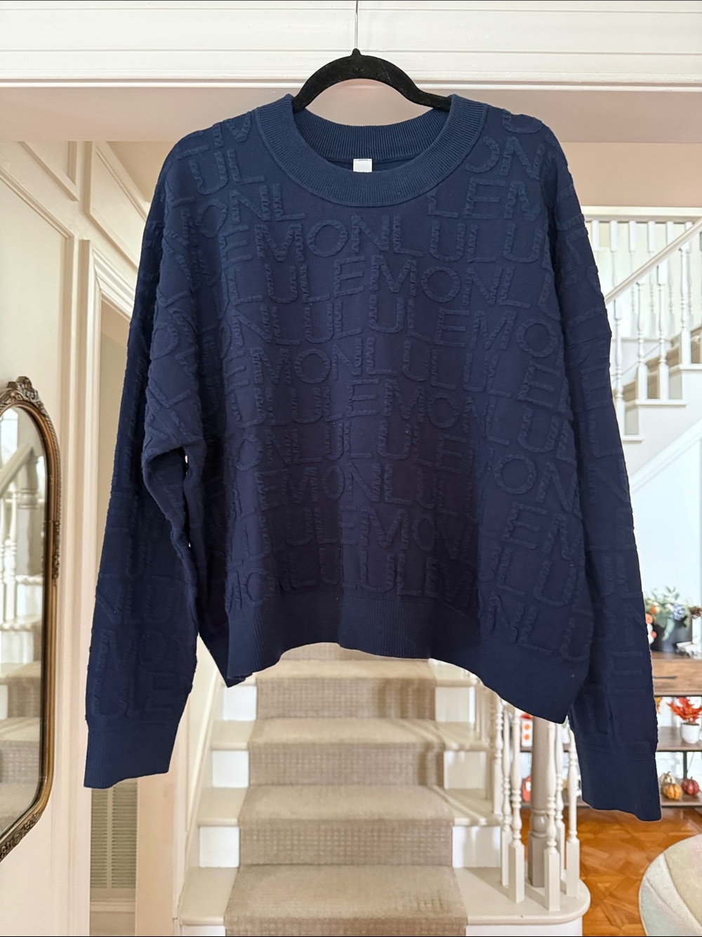 Lululemon Cotton Blend Jacquard Crewneck Sweater